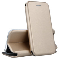 Луксозен кожен калъф тефтер ултра тънък Wallet FLEXI и стойка за Samsung Galaxy S22 Ultra 5G S908 златист 